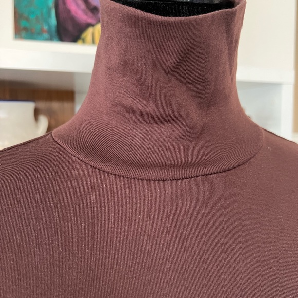 Chocolate brown Turtleneck top in size medium - Picture 2 of 7